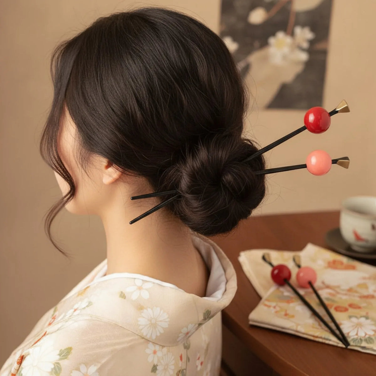 Épingle Kanzashi Japonaise Geisha Oiran