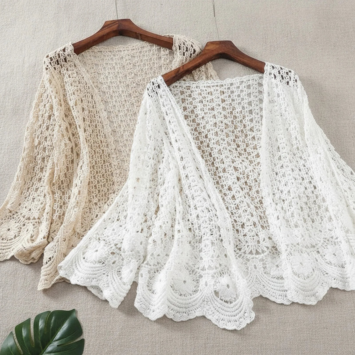 Kimono Cardigan Bohème Dentelle Crochetée