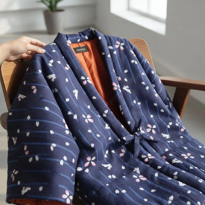 Hanten : Veste d'inspiration japonaise matelassée en coton