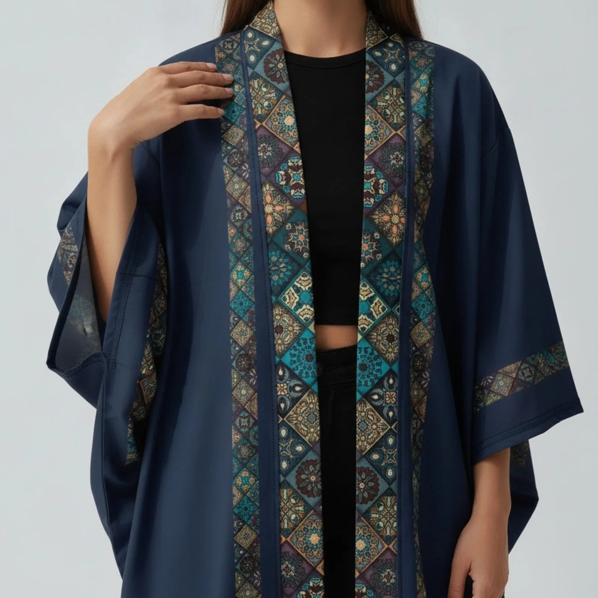 Kimono Vintage Asiatique Imprimé Traditionnel