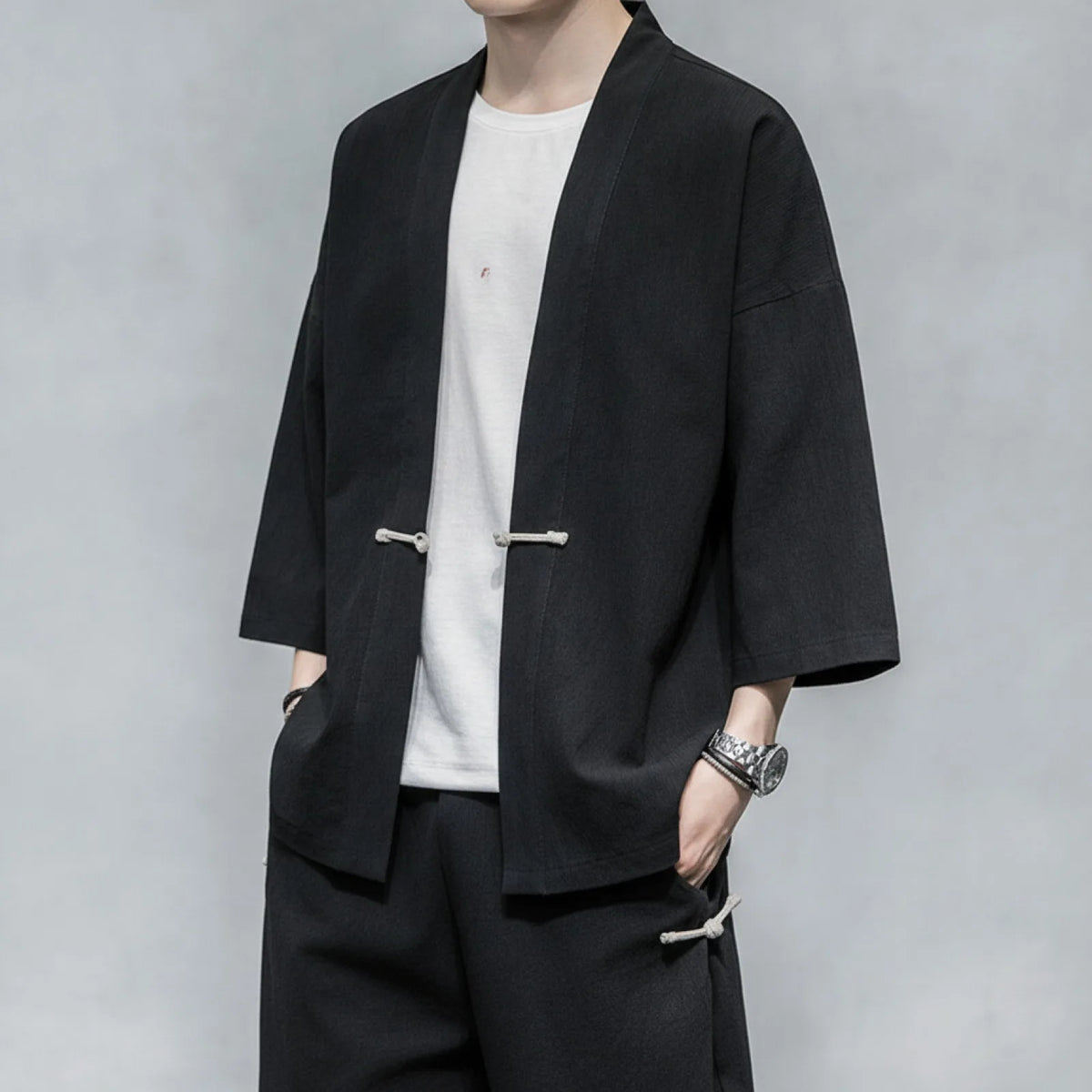 Kimono Haori Homme Rétro Style Tang