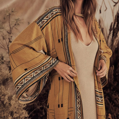 Robe Kimono Bohème Chic Imprimée