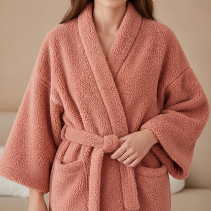 Veste Hanten Velours Corail - Style Japonais Authentique