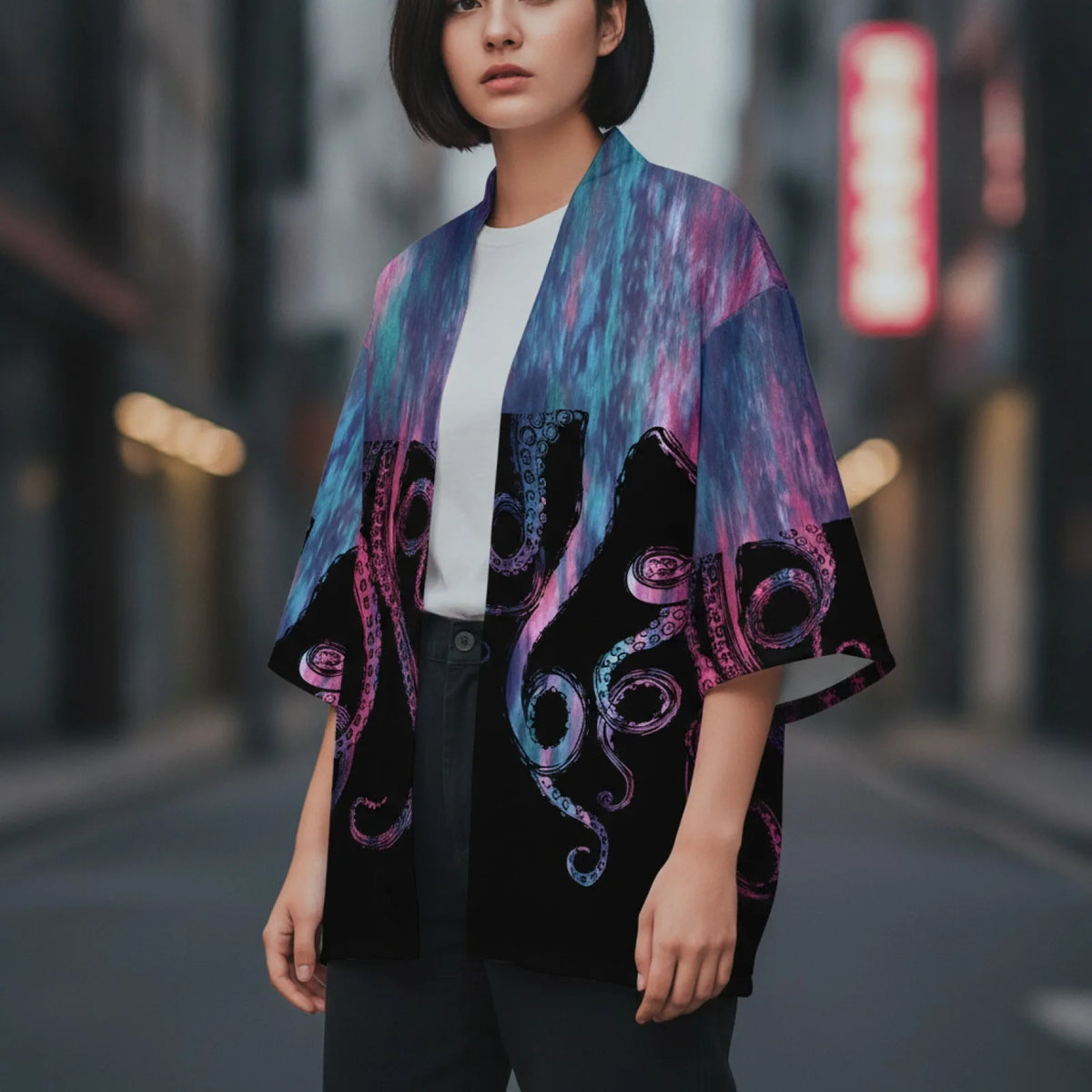 Cardigan Devilfish Style Streetwear Japonais Unisexe