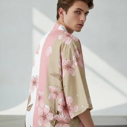 Kimono d'été floral unisexe