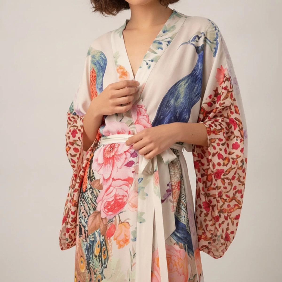 Kimono Plage Paon Bohème Chic