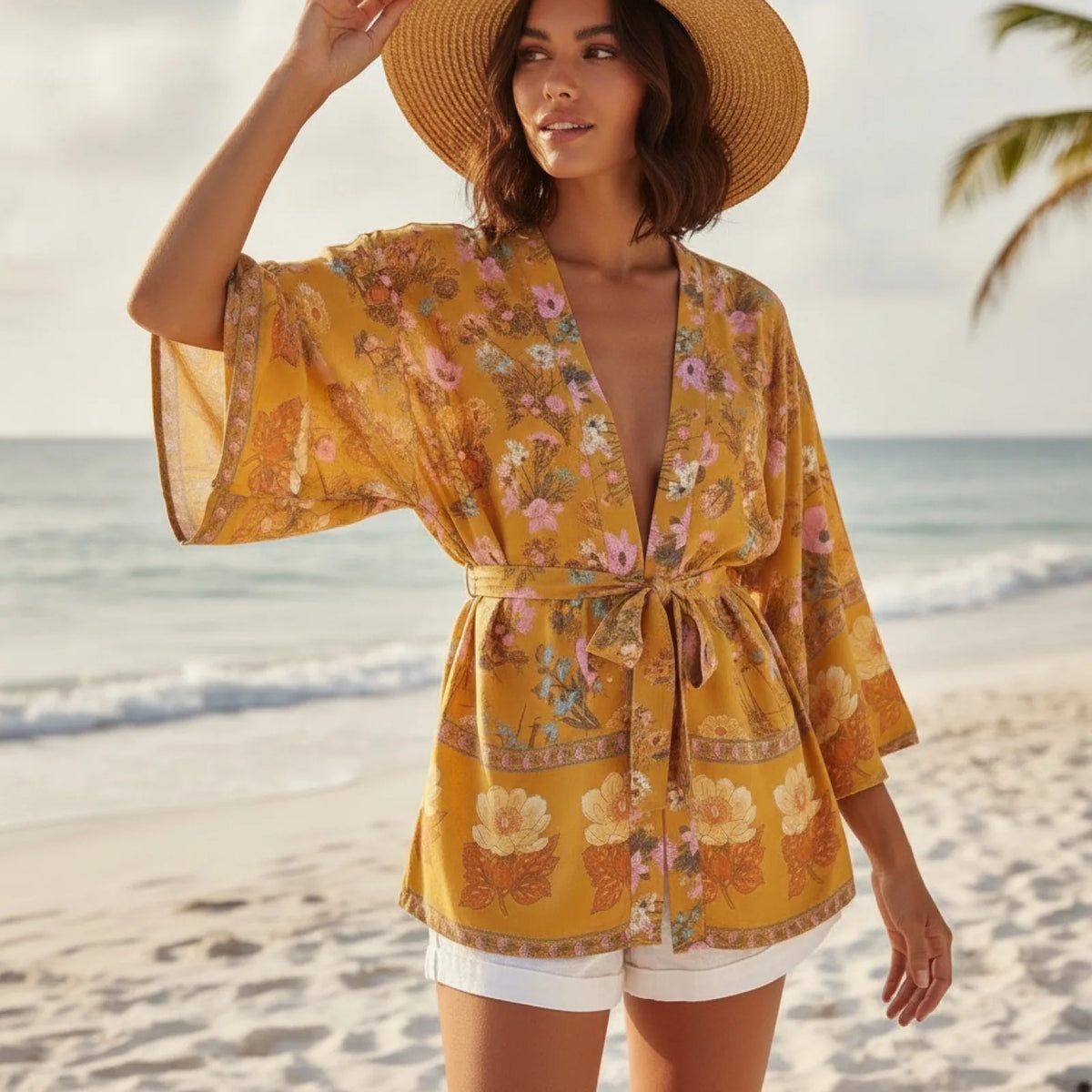 Robe Kimono Florale Bohème