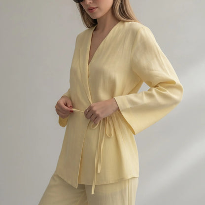 Ensemble Kimono & Pantalon Large Femme Chic & Confortable