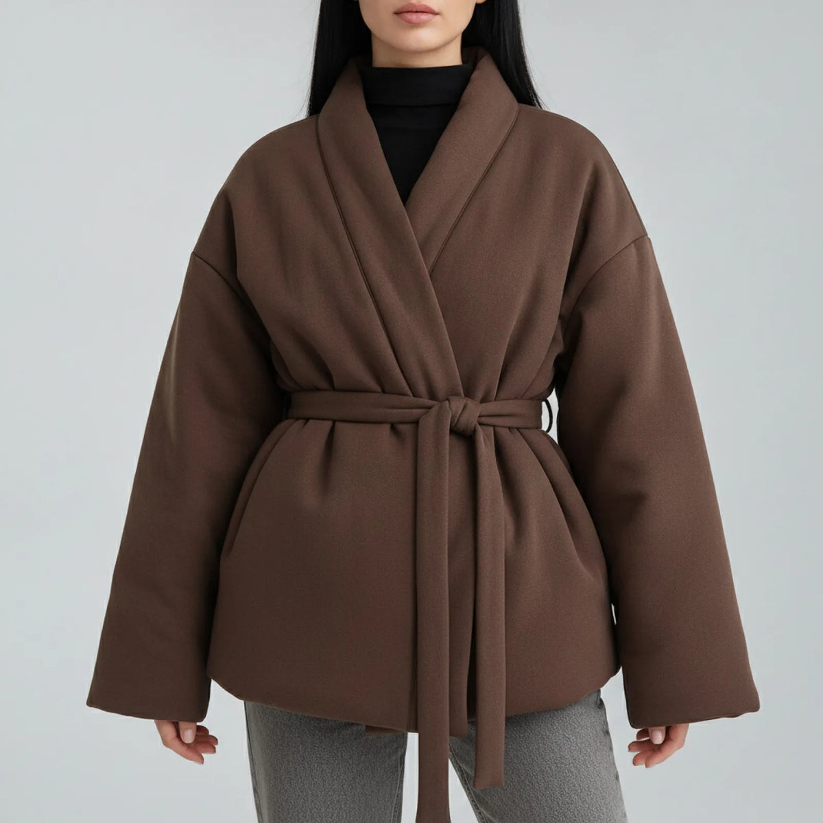 Veste Kimono Matelassée Coton Confort Hiver