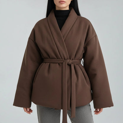 Veste Kimono Matelassée Coton Confort Hiver