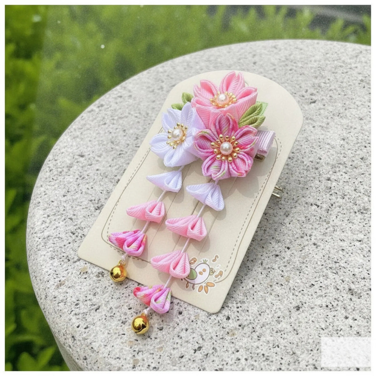 Pince à Cheveux Fleur Japonaise Faite Main