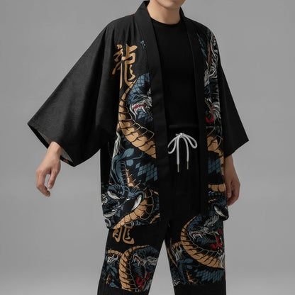 Ensemble Kimono Dragon Unisexe Grande Taille