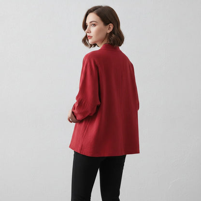 Blouse Kimono Rouge Coton Chic