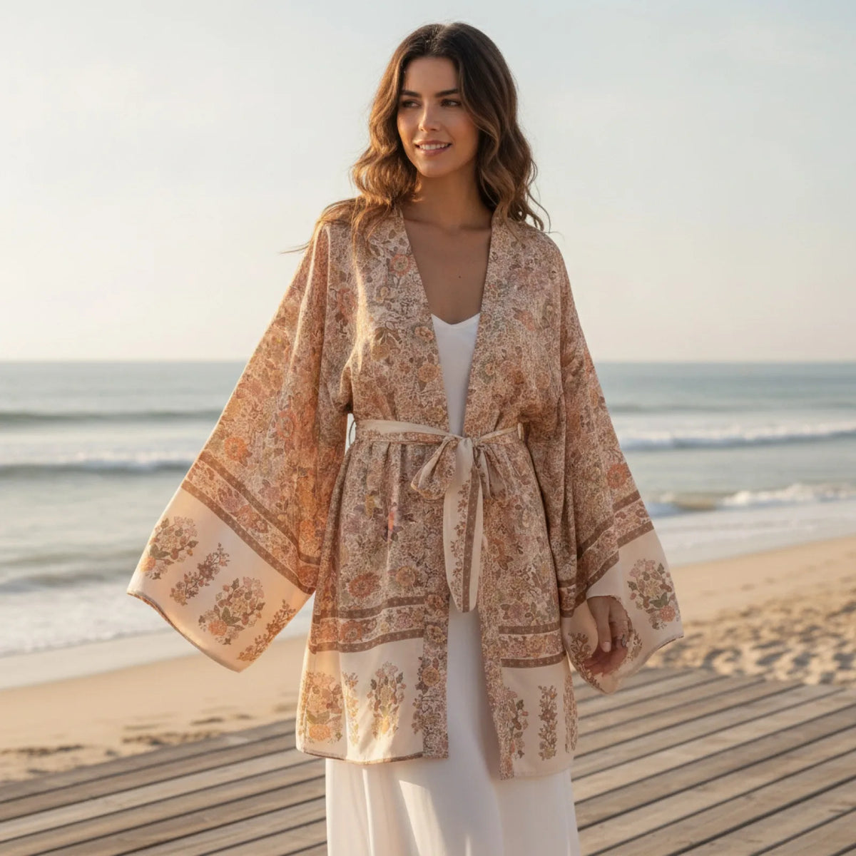 Kimono Bohème Fleuri - Chic & Léger