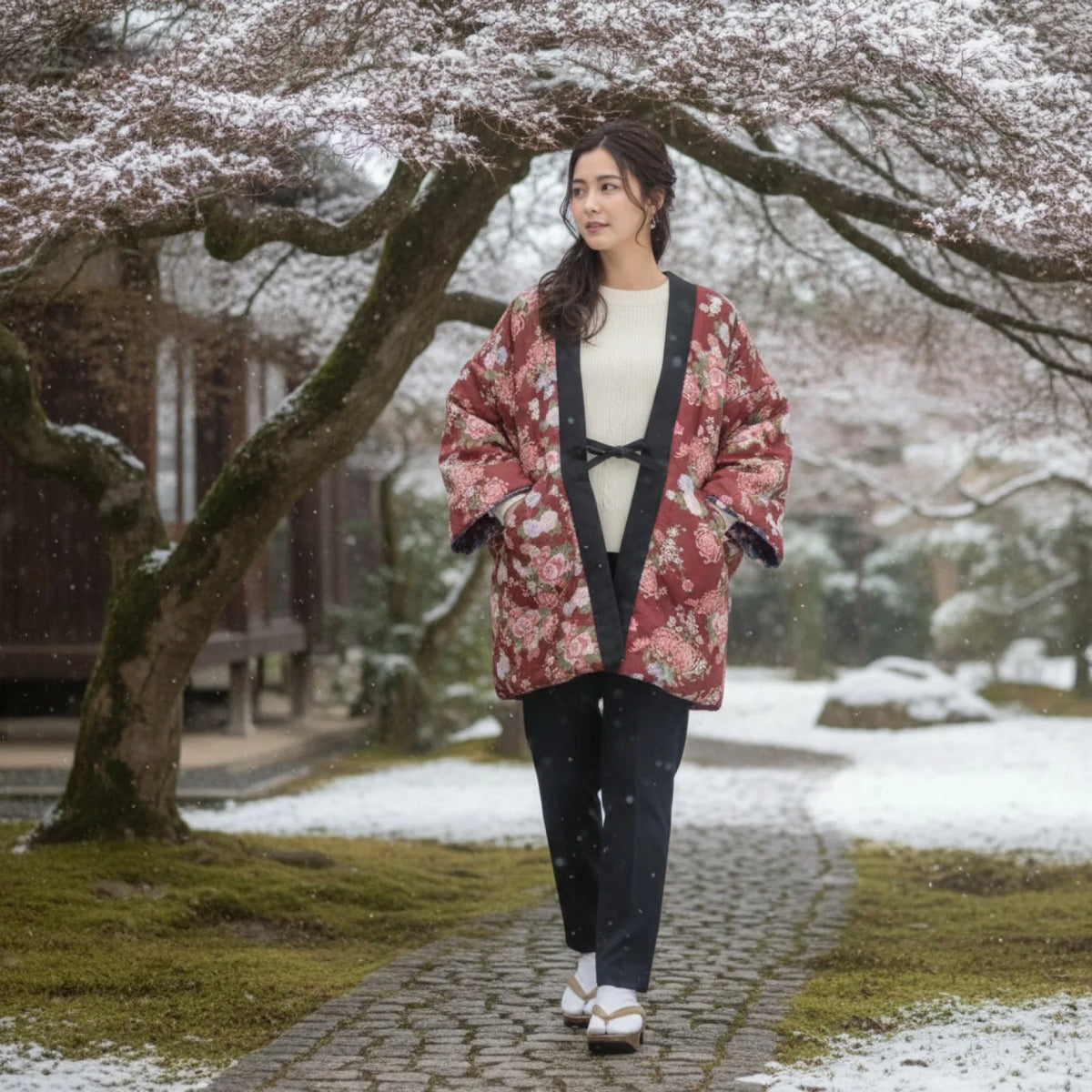 Veste Haori Femme Coton Style Japonais