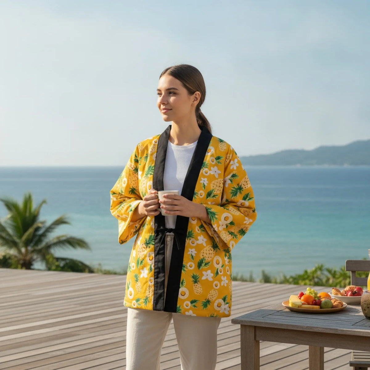 Veste Hanten Coton Matelassé - Style Japonais Unisexe
