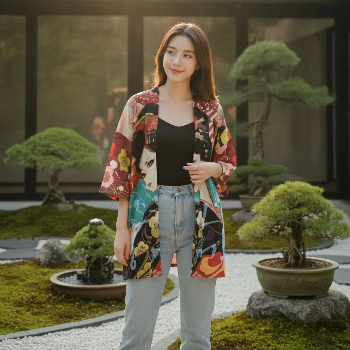 Kimono Haori Femme : Style Japonais Streetwear