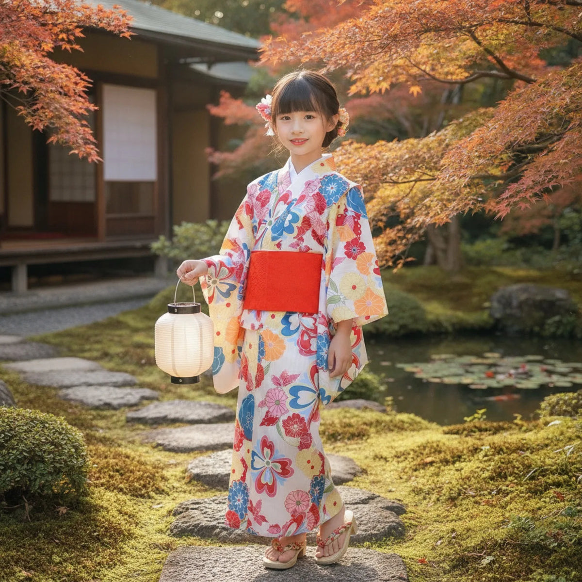 Robe Kimono Bébé Fille Florale Vintage
