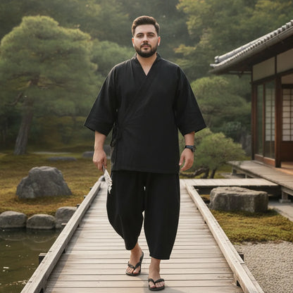 Ensemble Kimono & Pantalon Homme Style Japonais