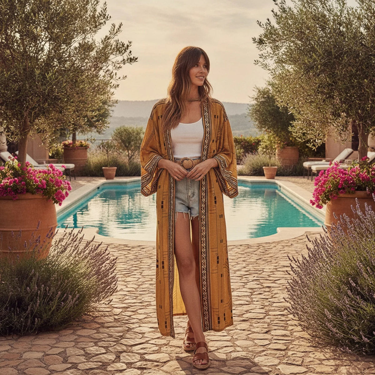 Robe Kimono Bohème Chic Imprimée