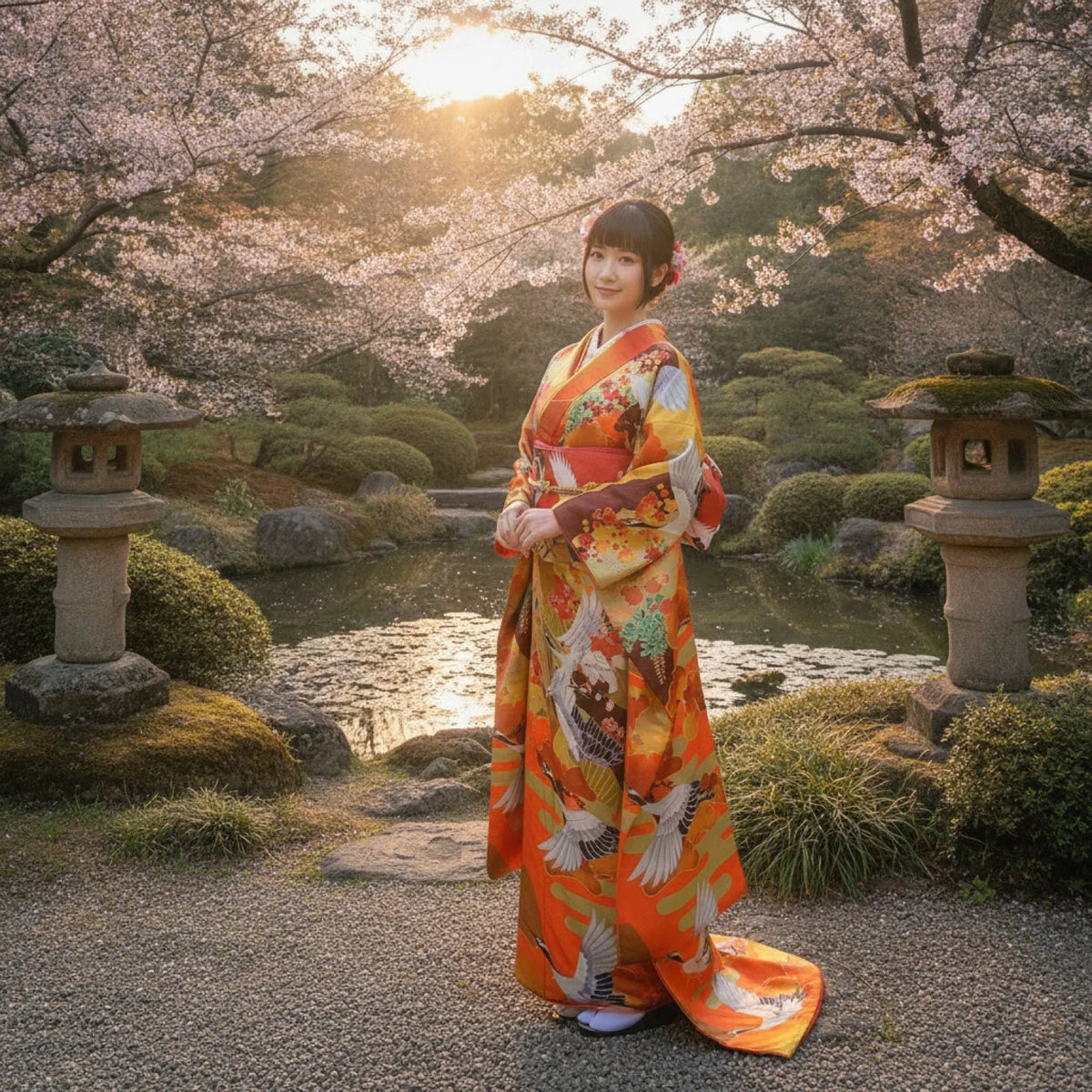 Robe Kimono Florale Japonaise Élégante
