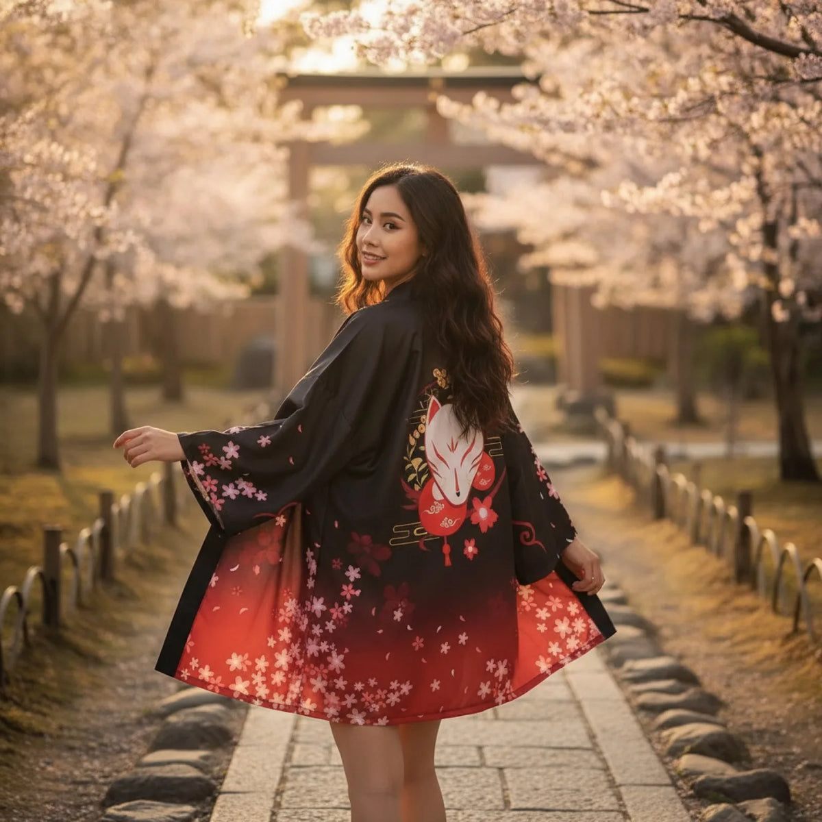 Kimono Japonais Unisexe Haori Yukata