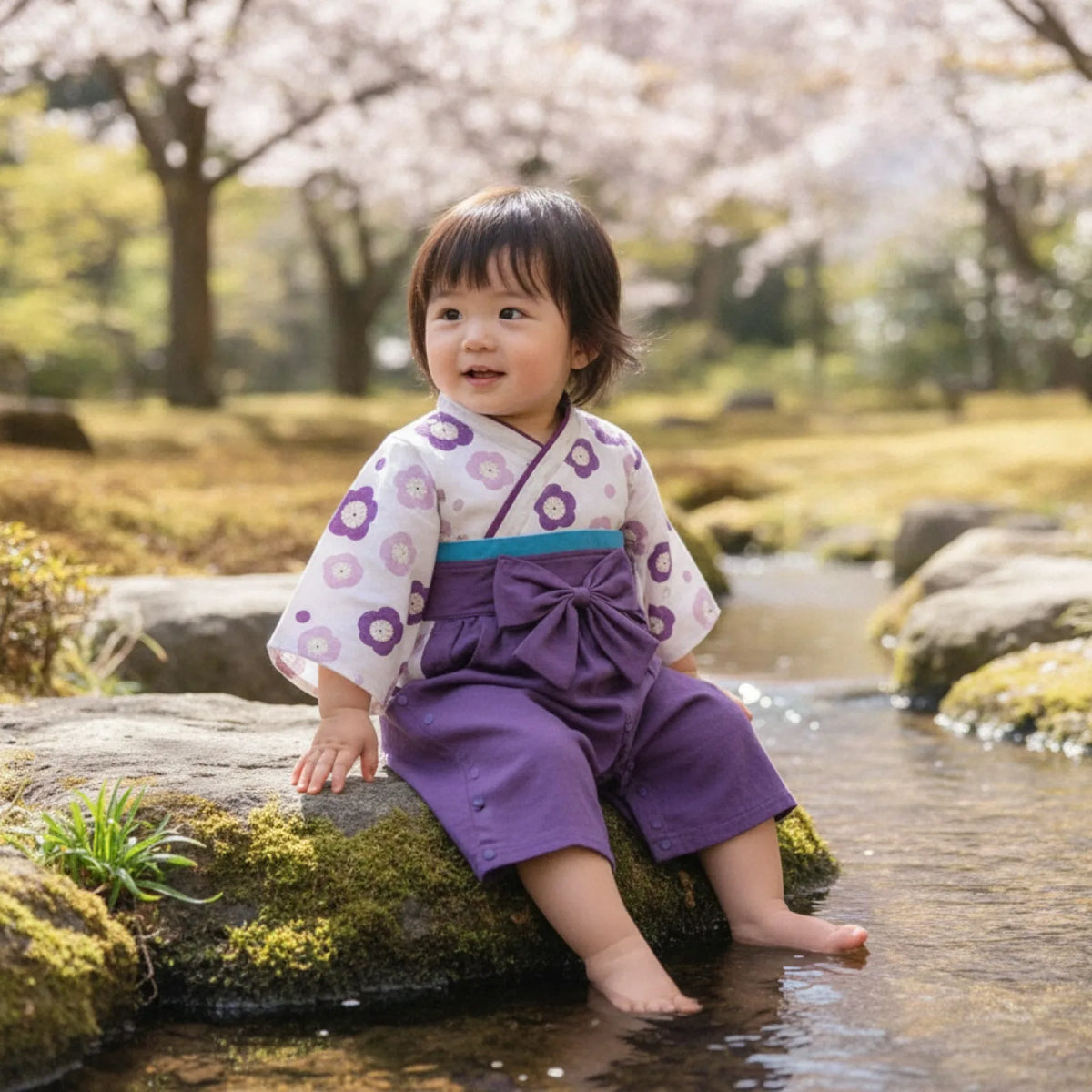 Kimono Yukata Enfant Fleur de Cerisier