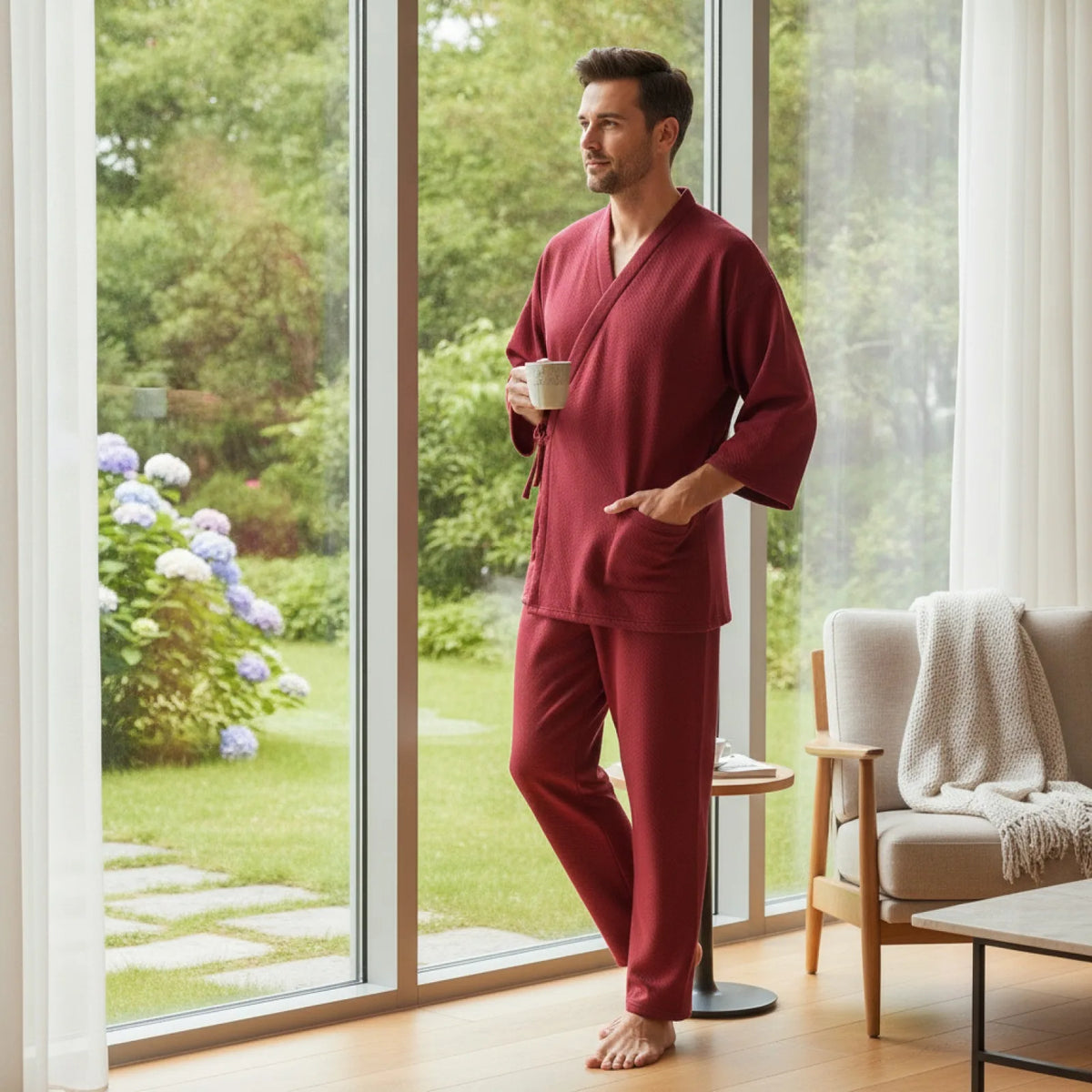 Kimono Japonais Homme 2 Pièces Confort & Style