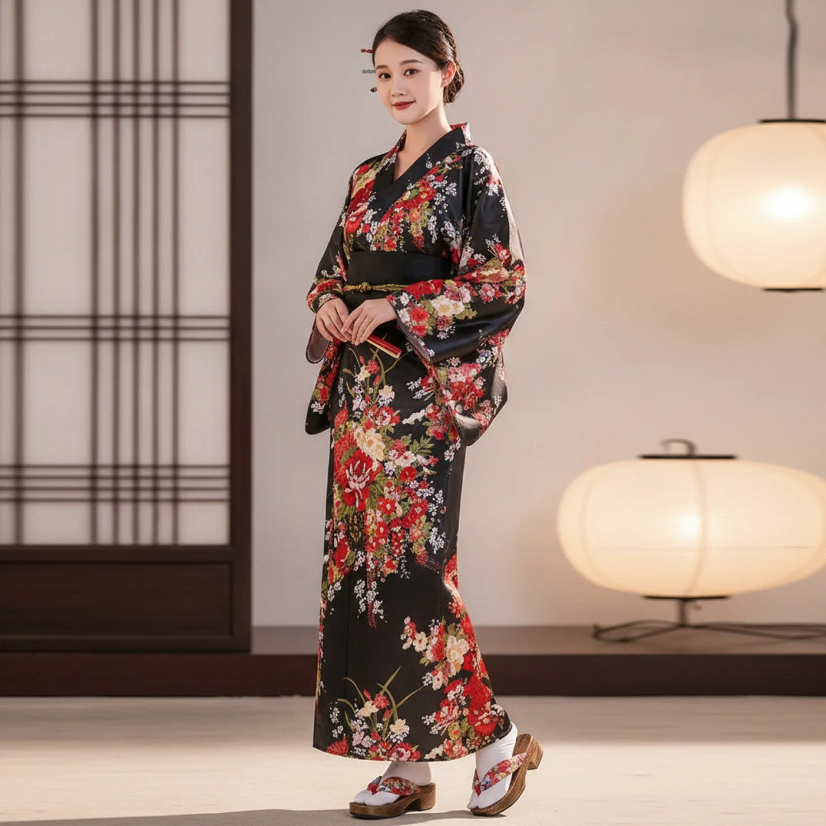 Kimono Japonais Sakura Élégance Asiatique