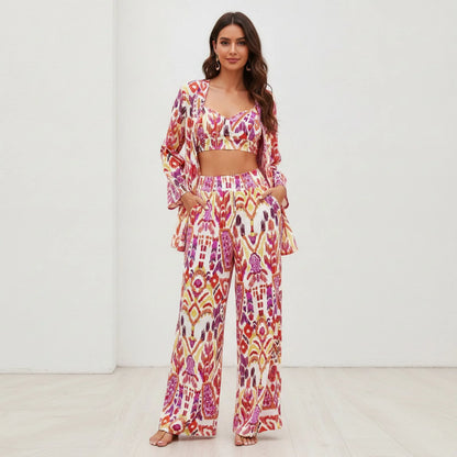 Ensemble Bohème 3 Pièces Imprimé Ikat