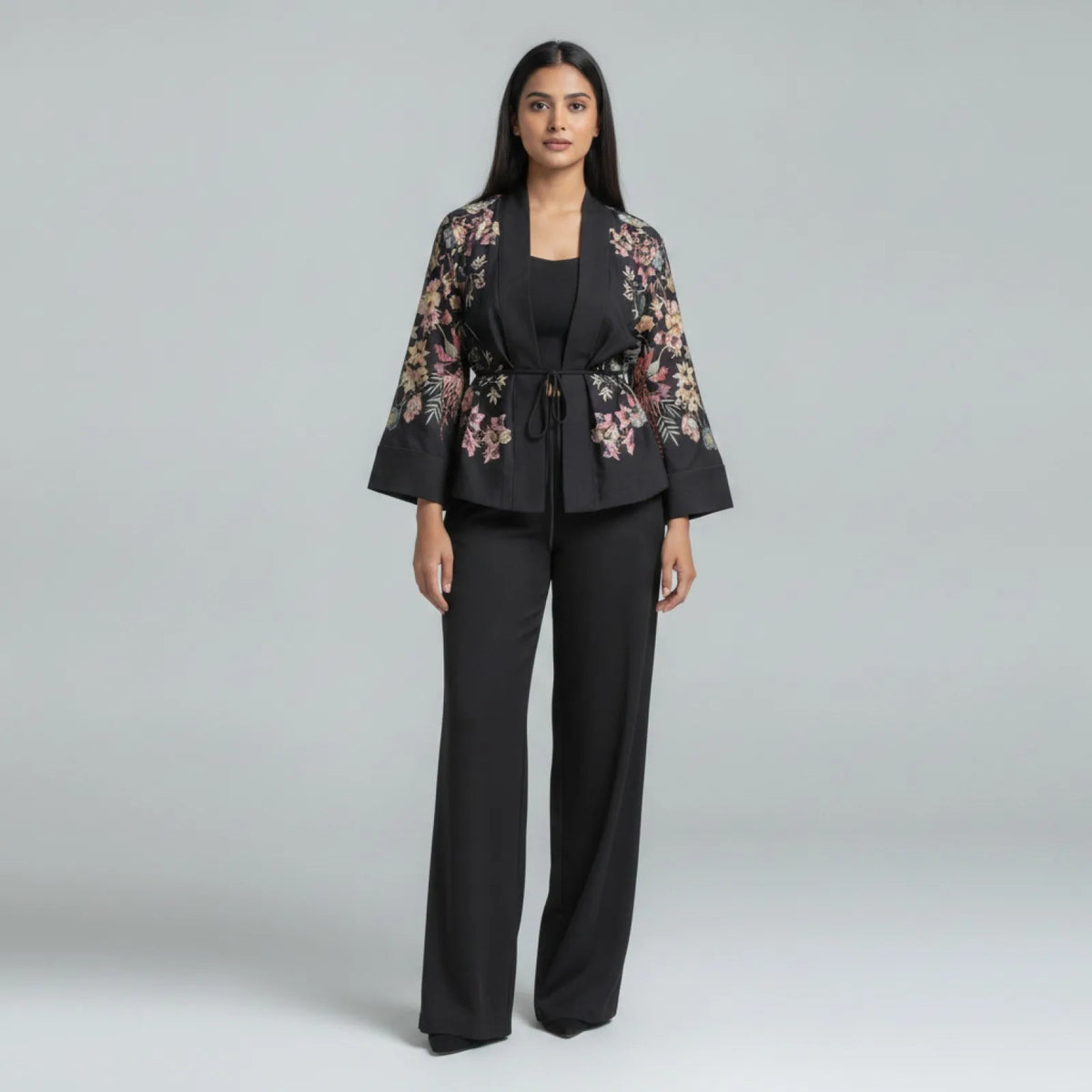 Ensemble Kimono Imprimé & Pantalon Large Femme