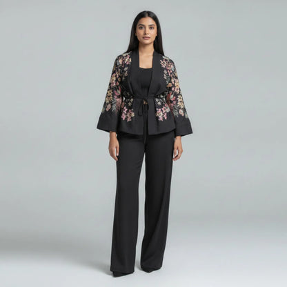 Ensemble Kimono Imprimé & Pantalon Large Femme