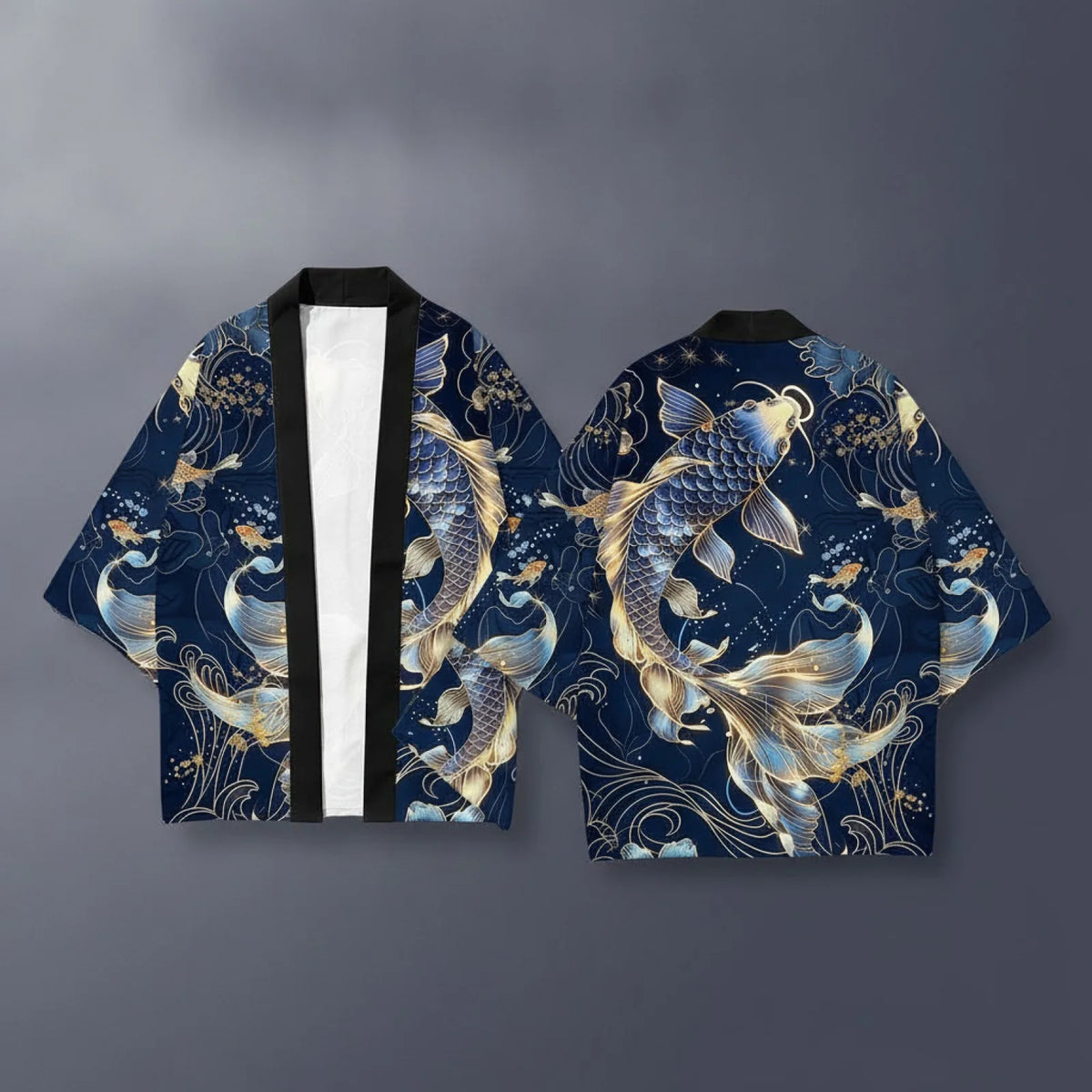 Haori Kimono Ukiyo-e Poissons Koi