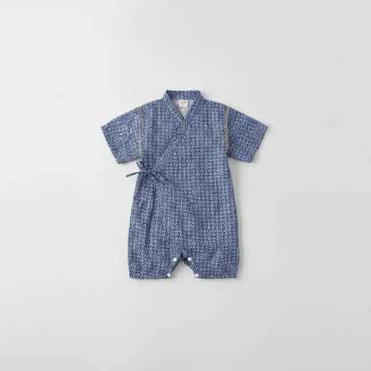 Kimono Bébé Fille Fleur - Barboteuse Style Japonais