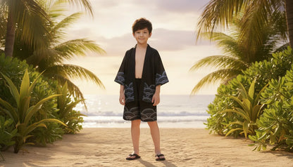 Ensemble Kimono Haori & Short Enfant Style Japonais