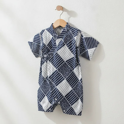 Kimono Bébé Fille Fleur - Barboteuse Style Japonais