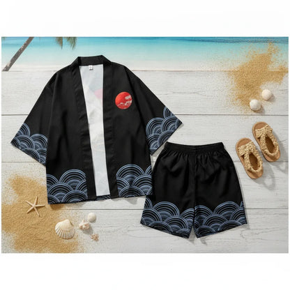 Ensemble Kimono Haori & Short Enfant Style Japonais