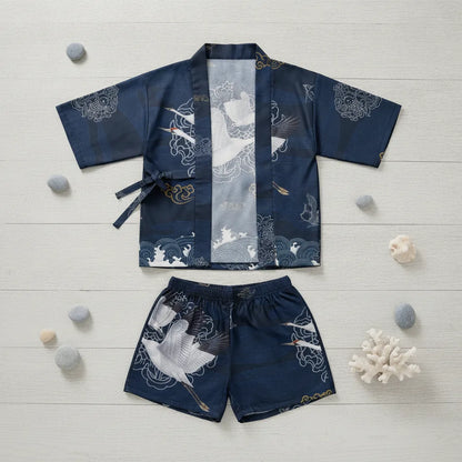 Ensemble Kimono Haori & Short Enfant Style Japonais