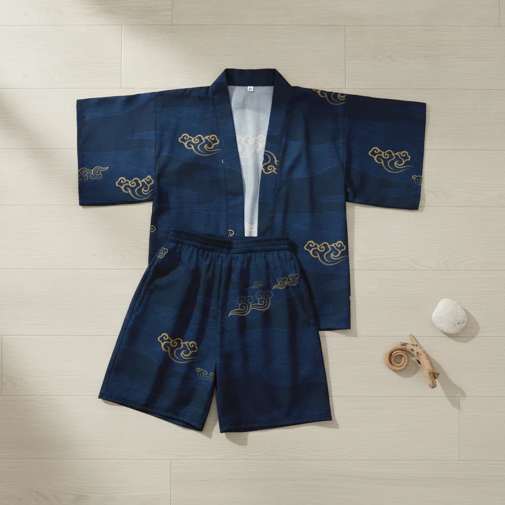 Ensemble Kimono Haori & Short Enfant Style Japonais