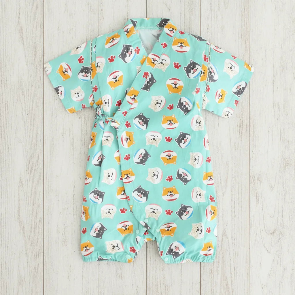 Kimono Bébé Fille Fleur - Barboteuse Style Japonais