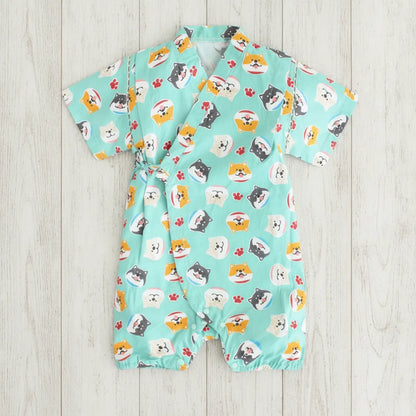 Kimono Bébé Fille Fleur - Barboteuse Style Japonais