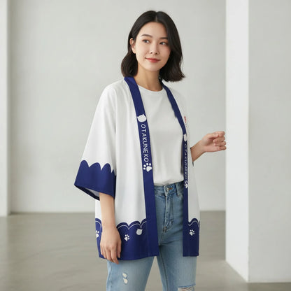 Cardigan Kimono Été Chat Chanceux Style Japonais
