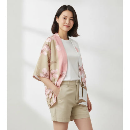 Kimono d'été floral unisexe