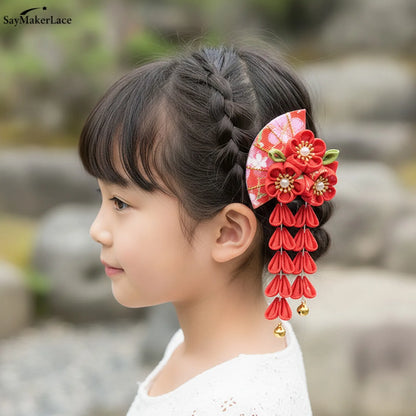 Ensemble Kimono Japonais Enfant Motif Floral