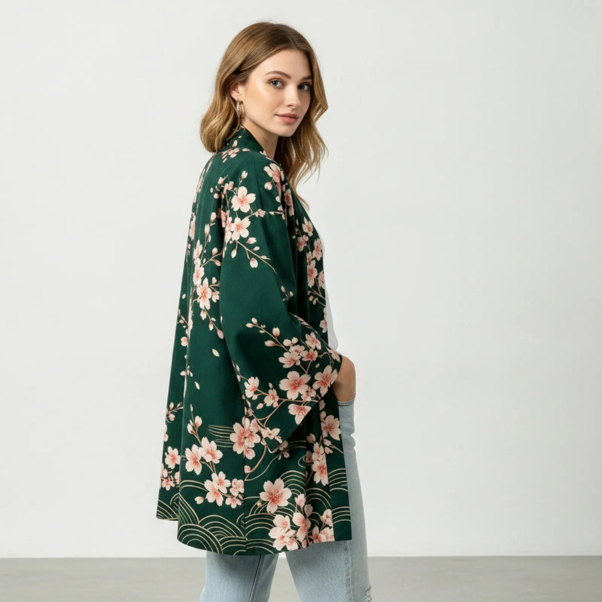 Kimono Japonais Vintage Bohème Floral Été