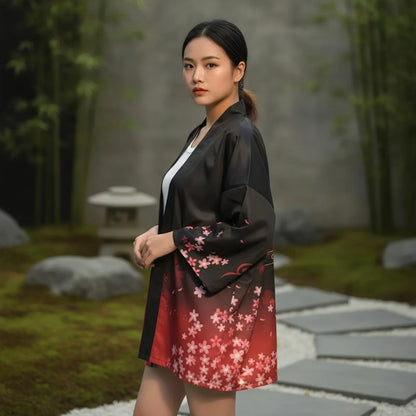 Kimono traditionnel japonais pour femmes, vêtements asiatiques, Cardigan de Cosplay à la mode pour hommes et femmes, plage en plein air, tendance Haori Yukata