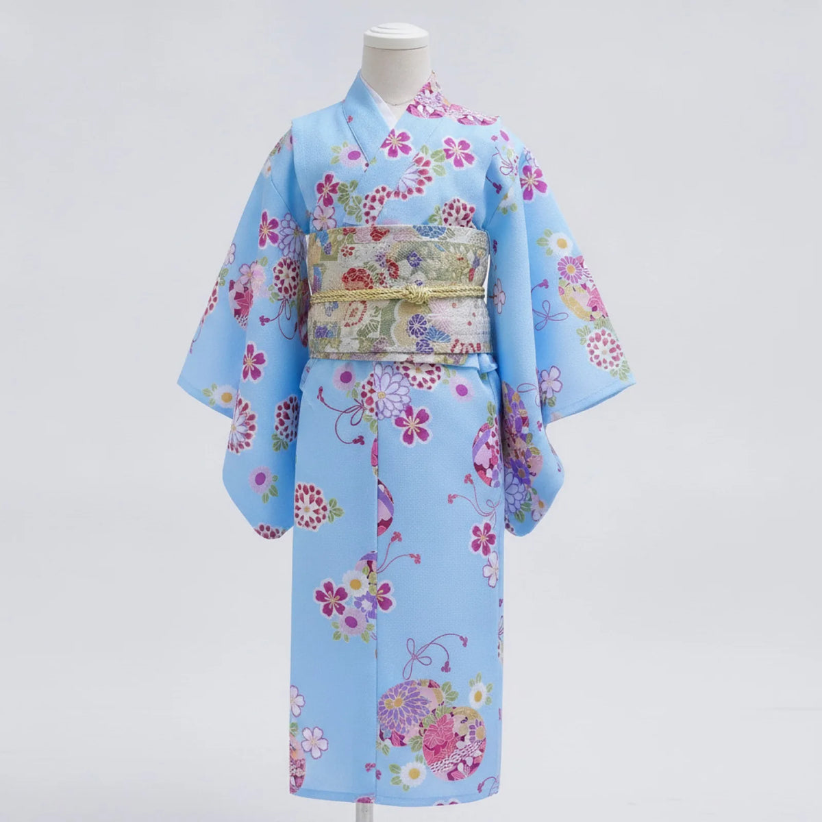 Kimono Yukata Enfant Imprimé Floral Japonais