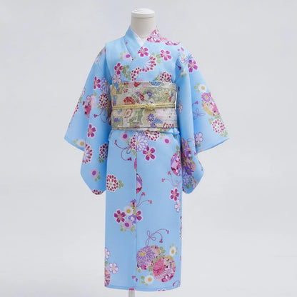 Kimono Yukata Enfant Imprimé Floral Japonais