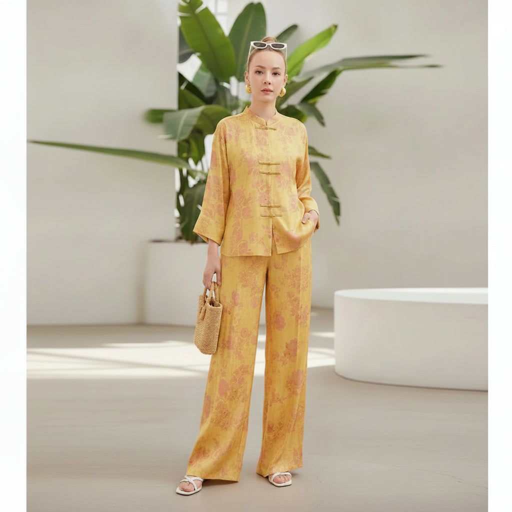 Ensemble KONDALA : Kimono & Pantalon Large Bohème Chic
