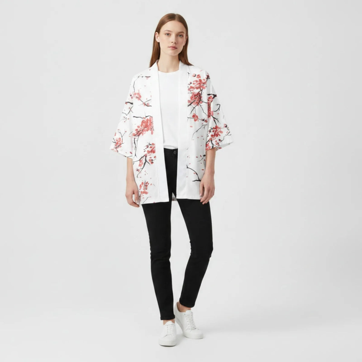 Kimono Fleur de Prunier Harajuku Unisexe